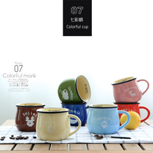 zakka杂货复古创意陶瓷杯日式牛奶杯咖啡杯广告杯马克杯定制批发