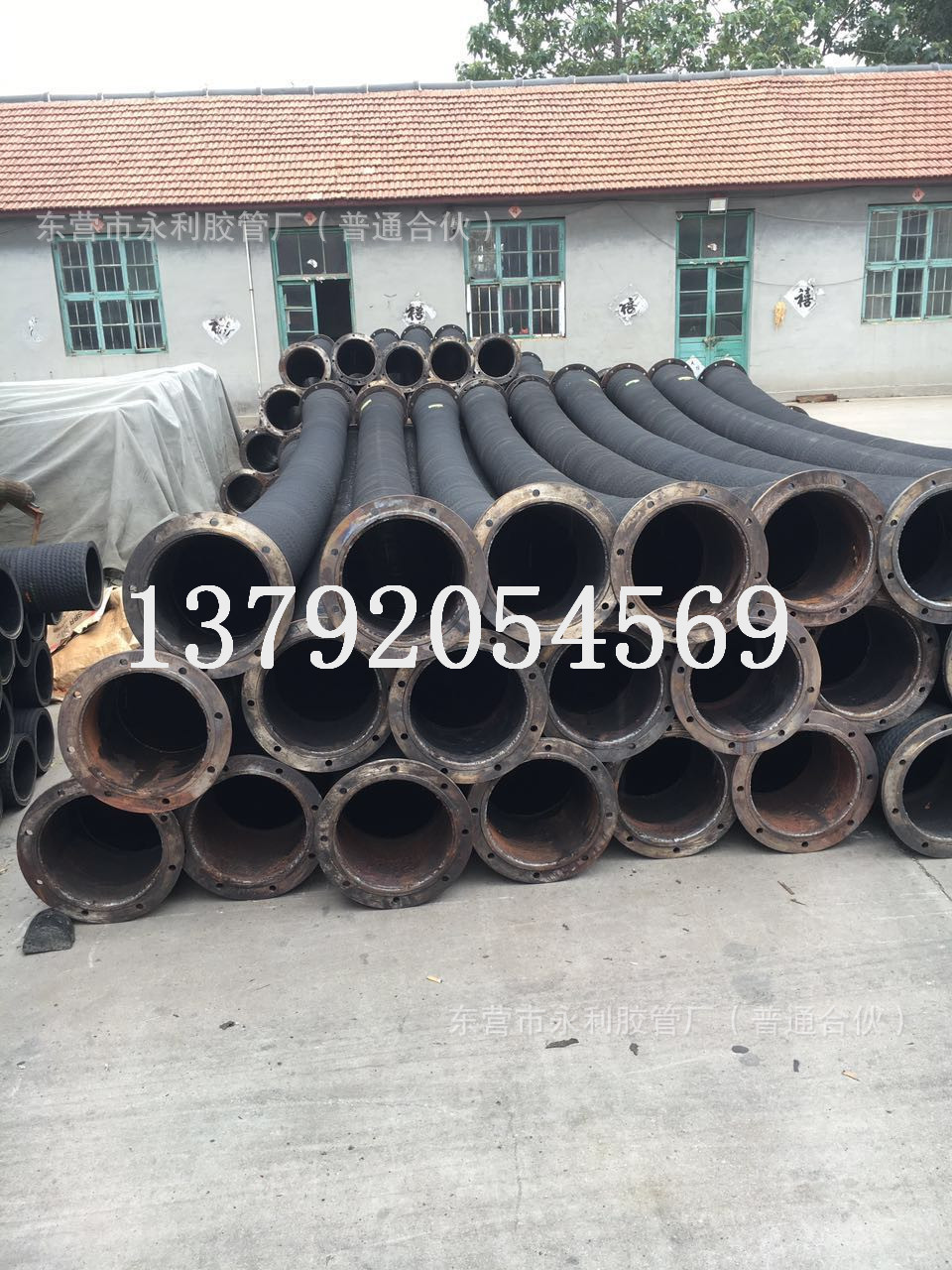 吸排水抽沙钢丝骨架法兰胶管 大口径钢丝吸引胶管 吸排水橡胶管