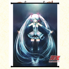 初音未来动漫挂画批发 明星布挂画定制 初音海报卷轴画 VOCALOID