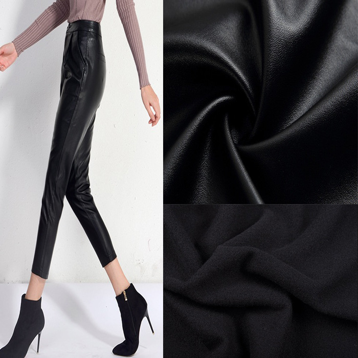 厂家四面弹力皮革 皮裤pu皮 夹克手套 摩托车坐垫皮革面料