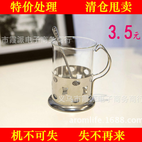 韓國外貿返單 咖啡杯 奶茶杯 玻璃杯子學生禮品家居禮品 送勺子批發・進口・工廠・代買・代購