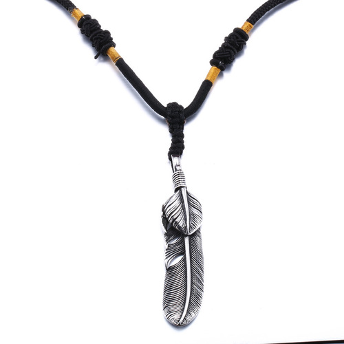 beier retro popular jewelry wholesale titanium steel electroplated Goro Takahashi feather pendant for men and women BP8-174