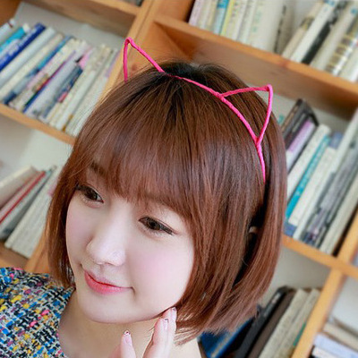 2960 Korean Edition Jewelry lovely Orecchiette Hair hoop Sweet Clip Headdress Little Devil Head hoop Hairdressing wholesale