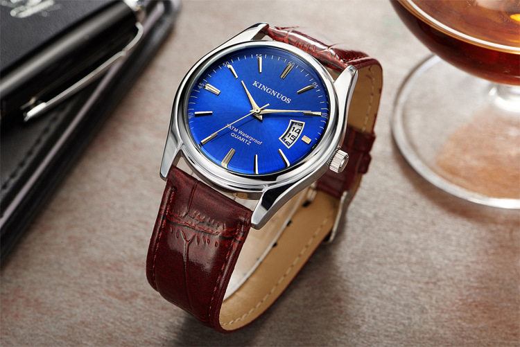 Fashion Solid Color Double Side Snaps Quartz Men's Watches display picture 1