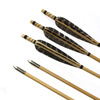 Huwairen True Feather Wood Arrow Traditional Bow Real Fei Arrow Water Drops and White Rod Wood Professional Bow and Arrow