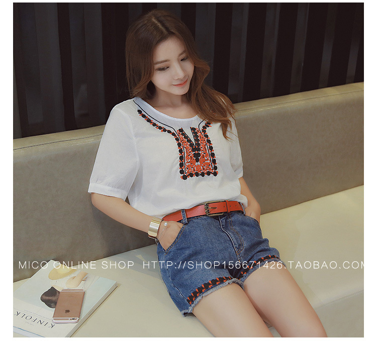 送腰帶牛仔短褲_18