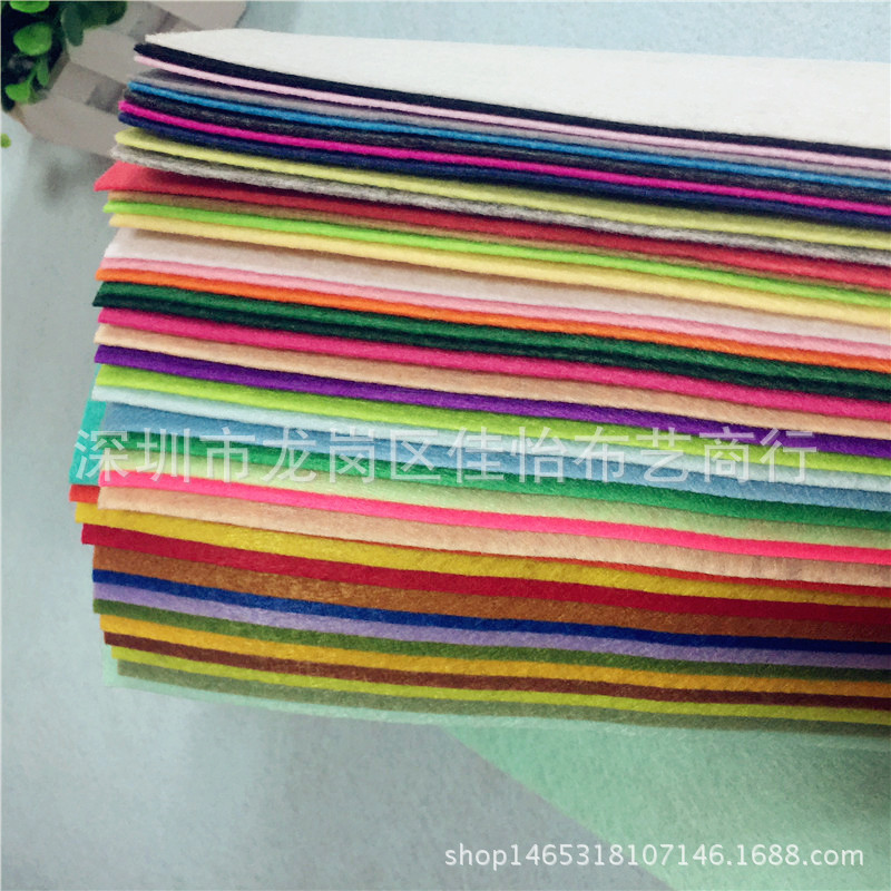 进口彩色不织布套装42色15*15cm 手工DIY材料包毛毡 无纺布批发-阿里巴巴