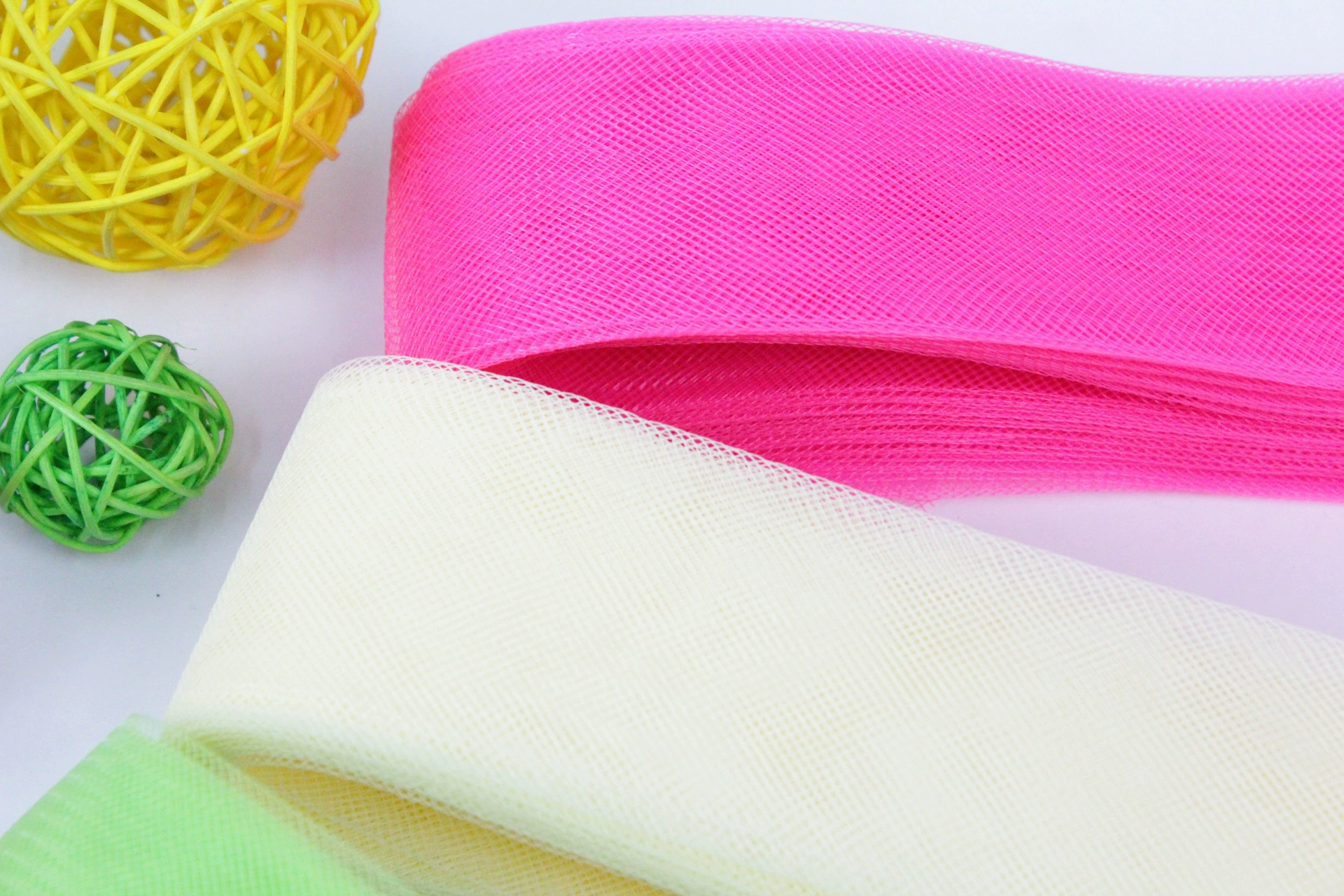 4cm elastic stretch mesh with horsehair fishbone tulle wedding Latin dance headpiece accessory