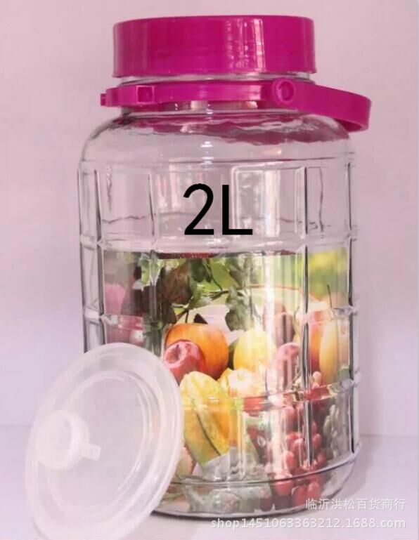 厂家供应2L加厚玻璃瓶葡萄酒瓶方格梅酒瓶泡酒瓶