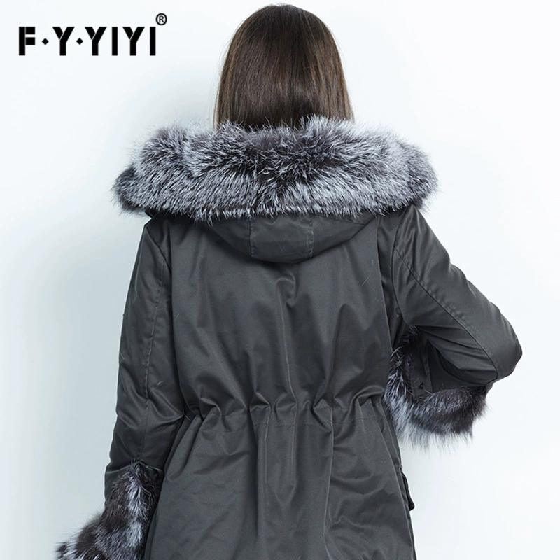 Elite big long down jacket, European style, mid-length, increased thickness