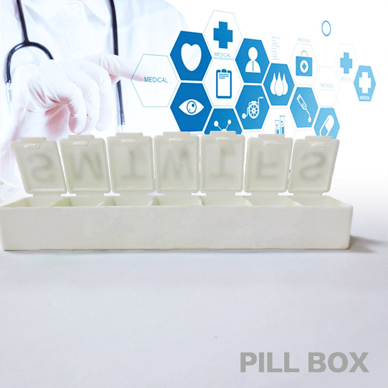 七天药盒 七格药盒 星期药盒 塑料医药盒 迷你周期药盒 分隔药盒