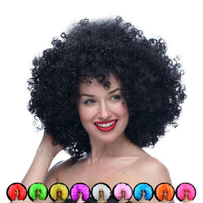 Cross border Electricity supplier colour Big Bang Wig Headgear Makeup Dance clown Dress up Funny prop
