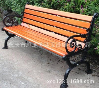Customized outdoors Bench European style Park Benches Shenzhen gardens chair Garden chairs cast iron Aluminum foot 3701