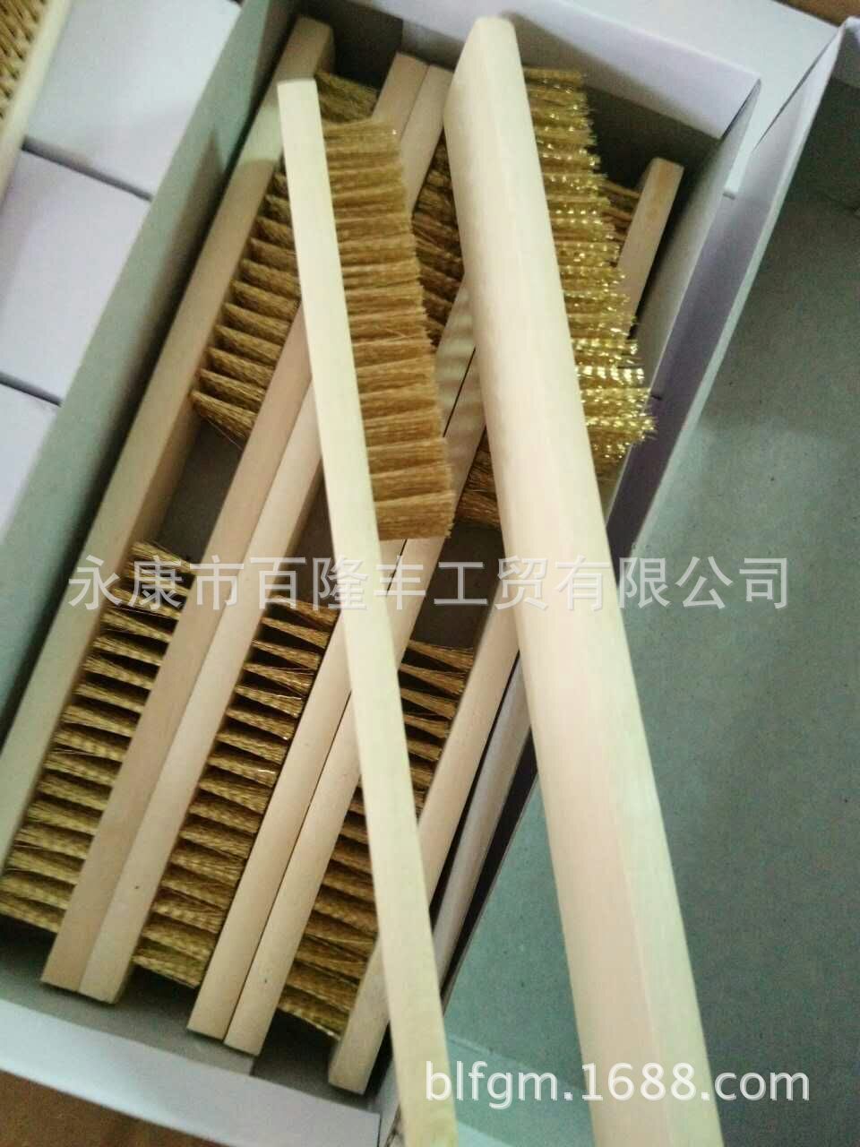 厂家直销6排16行五金铜丝刷 文玩清洁刷 除锈手动镀铜工具刷