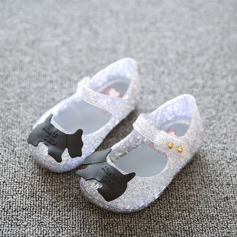 Melis minised Черные детские туфли с ажурными фруктовыми туфлями Мелисса ароматные туфли 0 Легкие