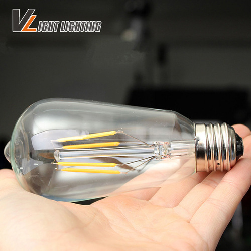 Bulk ST64 LED Edison Bulb E27 220V 8W Creative Decor Glass Nipple Type