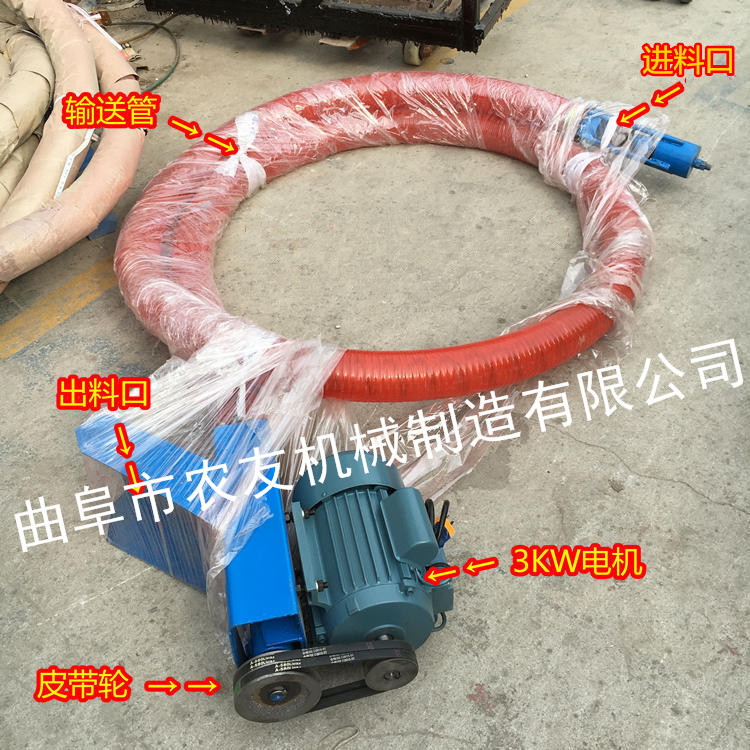 散沙软蛟龙提料机 大动力橡胶管车载式吸粮机
