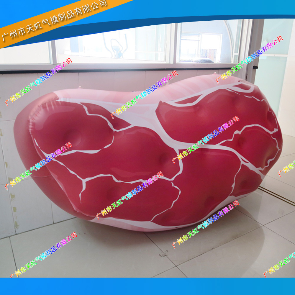 餐厅活动促销食物充气仿真模型 广告展示的充气牛排模型