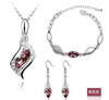 Crystal, set, earrings, necklace, chain, bracelet, jewelry, 3 piece set, wholesale