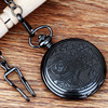 Big black classic carved card, quartz pocket watch, wholesale