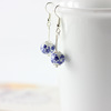 Blue and white ethnic ceramics, classic earrings, accessory, porcelain jewelry, ethnic style, Korean style, wholesale