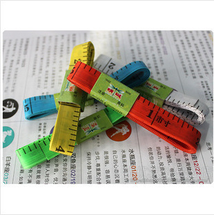 Factory direct sales soft ruler plastic tape measure tailor tape ruler 2 yuan store small ruler portable clothes measuring ruler height ruler wholesale