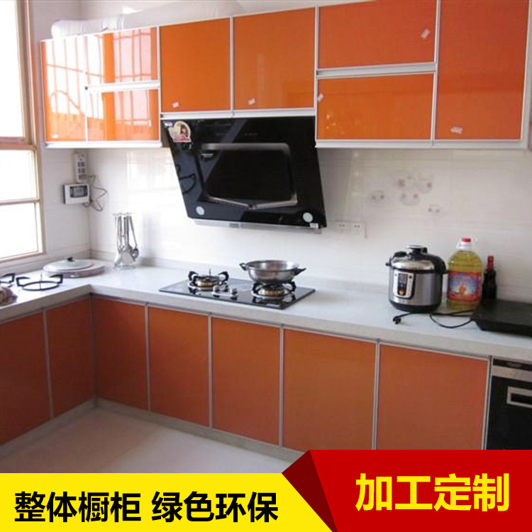 佛山廠家專業定制櫥櫃門 優質廚房吊櫃門晶鋼門 整體櫥櫃定制