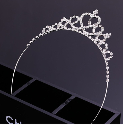 [Crown] Children's Wedding Dress Costume Host Korean Diamond Crown Accessories