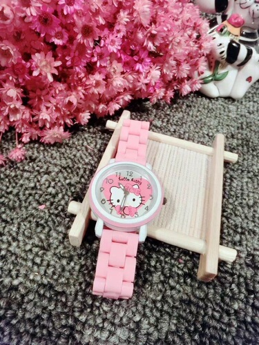 New Ceramic Watch for Girls with Cartoon Design, Baby Girl's Grabber Machine Gift Box Set Watch