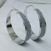 Trend matte earrings, hula hoop, accessory, European style, wholesale