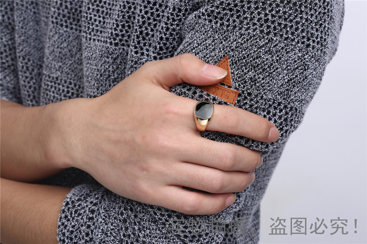 Geometric Pattern Fashion Simple Men's Ring