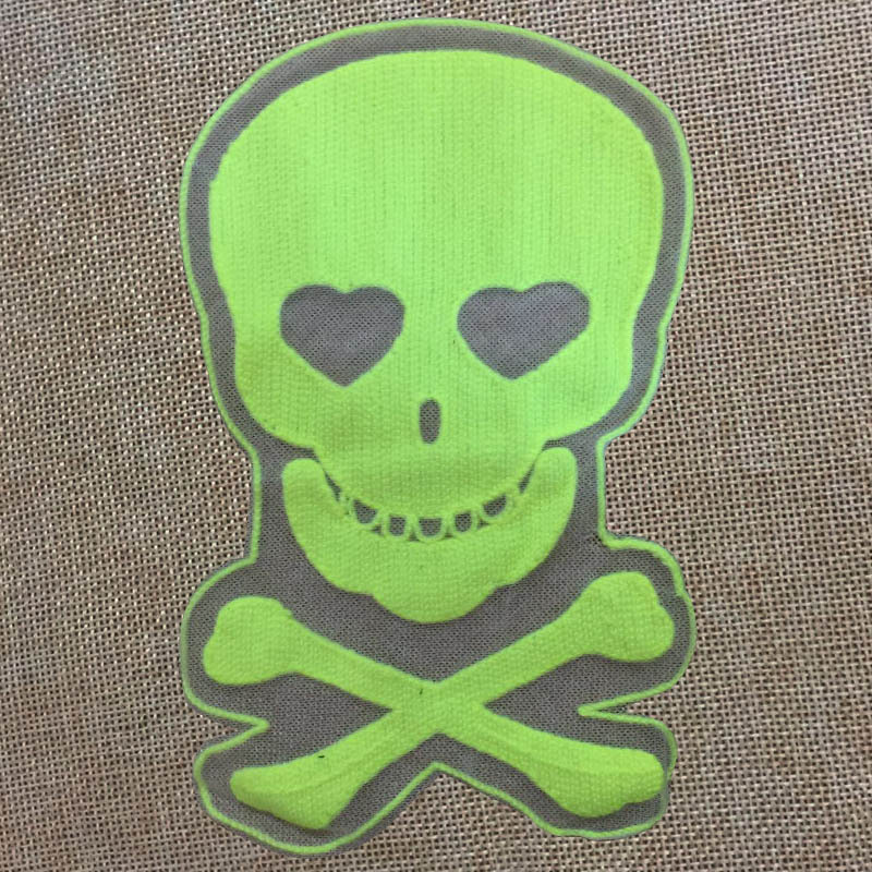 毛巾绣布贴 骷髅头衣服图案贴 电脑绣花辅料 贴布绣花边 外贸