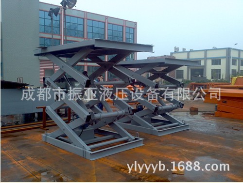 5吨高空作业剪叉式举升机，室内车展升降舞台，汽车展厅伸缩平台