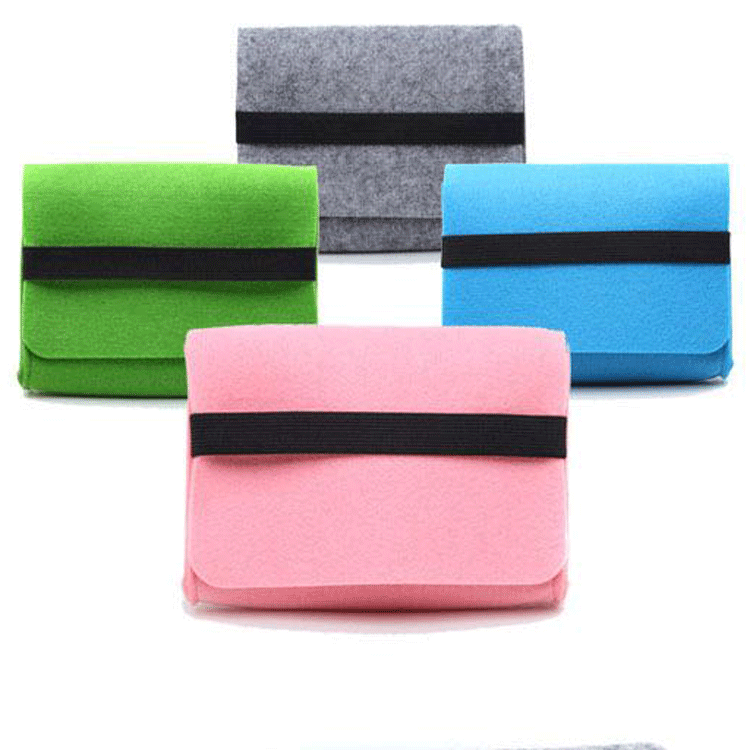 厂家毛毡数码收纳包数据线电源鼠标配件移动硬盘收纳袋整理包