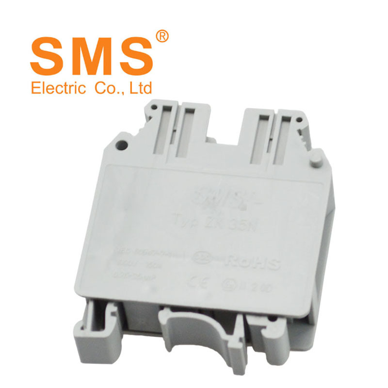 UK35N接线端子 黄铜35MM平方导轨式电压端子排 纯铜件阻燃不滑丝