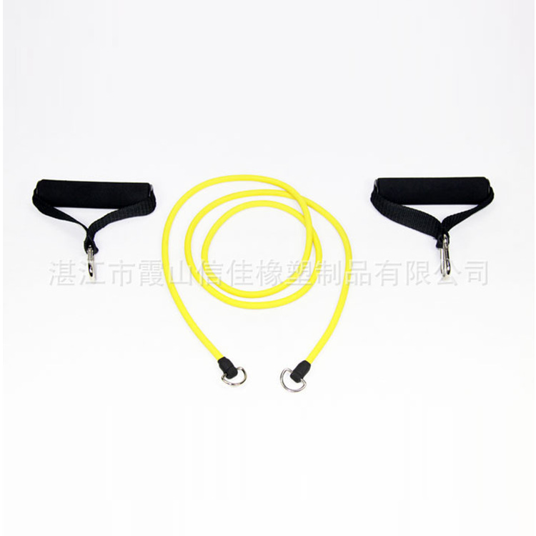 厂家供应 多功能一字拉力器 高强度不锈钢登山扣泡棉把手拉力器