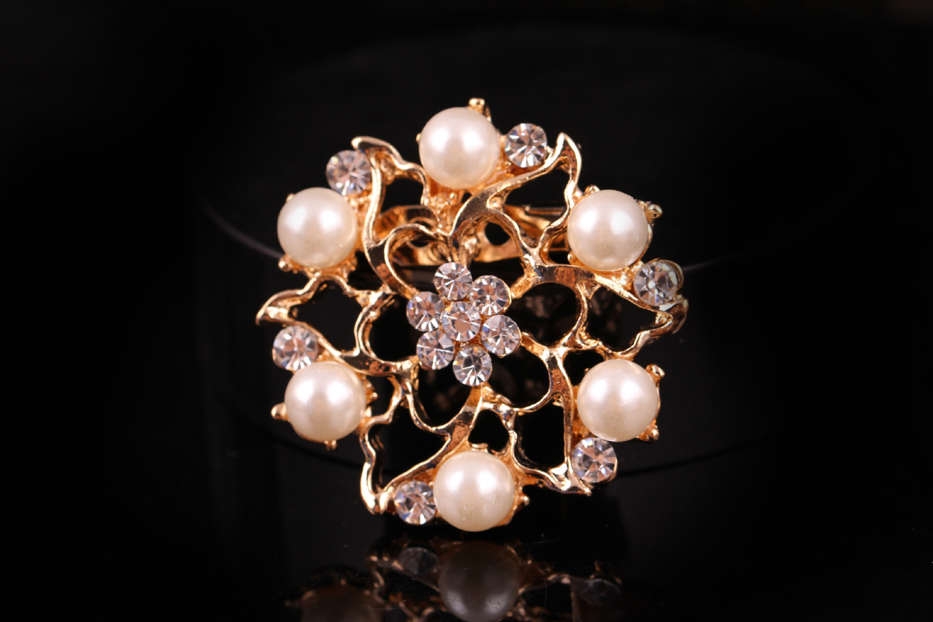 Broche en strass de mode coréenne polyvalente en perles roses, boucle de corsage, accessoires féminins_voghion.com