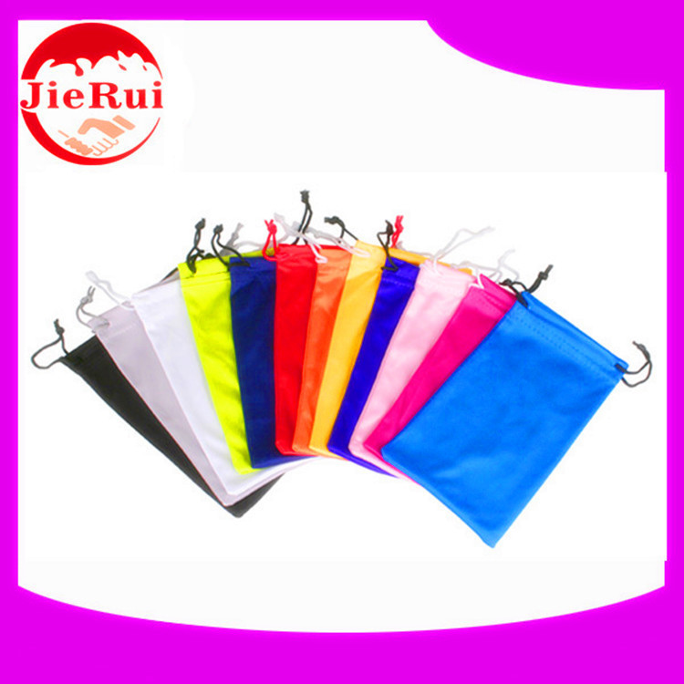 Microfiber glasses cloth bag thermal transfer mobile phone bag 20*9 digital printing bag style logo customization