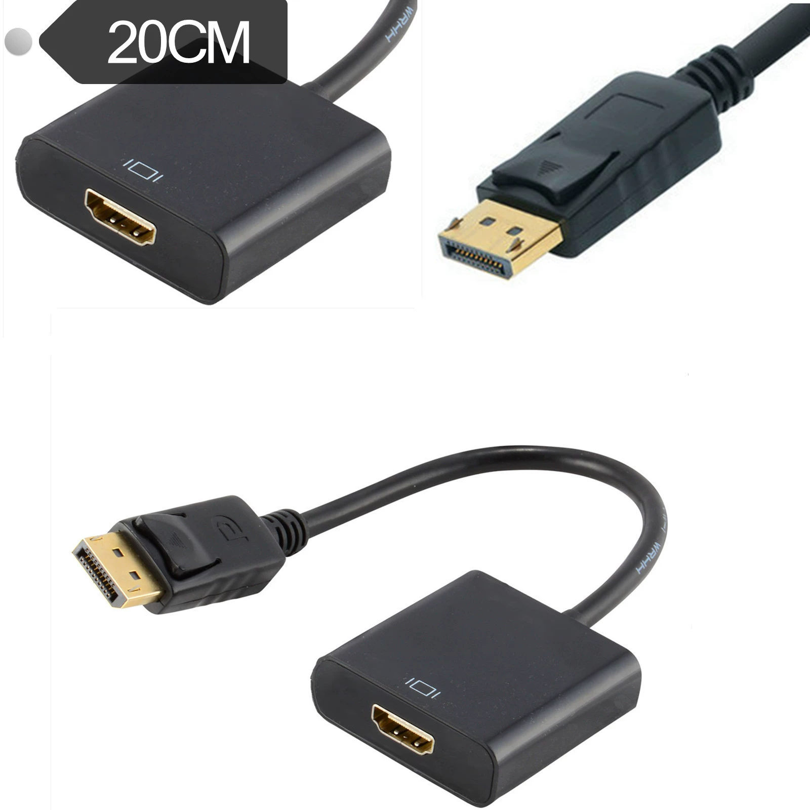 DisplayPort поворотный HDMI материнская DP к HDMI поворотная проводка поворотный поворот 1.4 черный