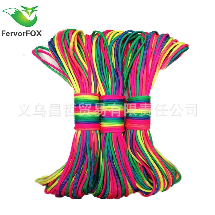 4-миллиметровая семиядерная окрашенная веревка для зонта Rainbow Line семицветная градиентная веревка для зонтика прямые продажи с фабрики на складе