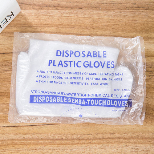 1303 disposable gloves transparent hygienic food gloves catering crayfish beauty plastic PE gloves 100 pieces