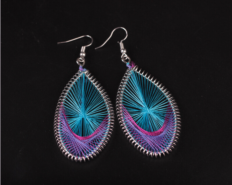 1 Pair Ethnic Style Oval Water Droplets Alloy Plating Women's Drop Earrings display picture 2