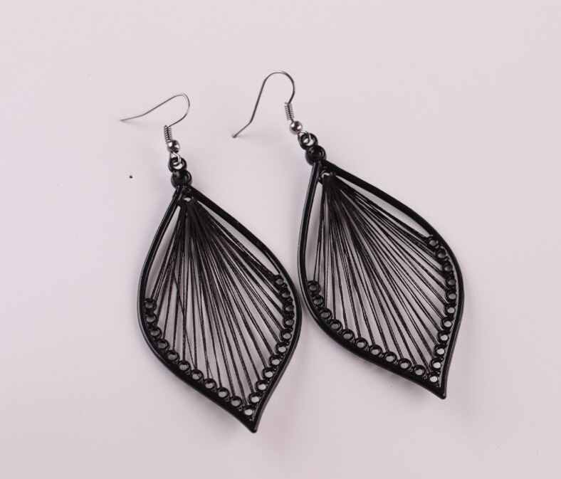 1 Pair Vacation Leaf Alloy Plating Women's Drop Earrings display picture 2