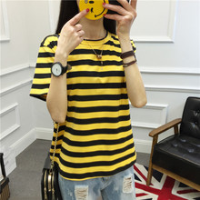 黄黑条纹 t恤_黄黑条纹 t恤价格_黄黑条纹 t恤批