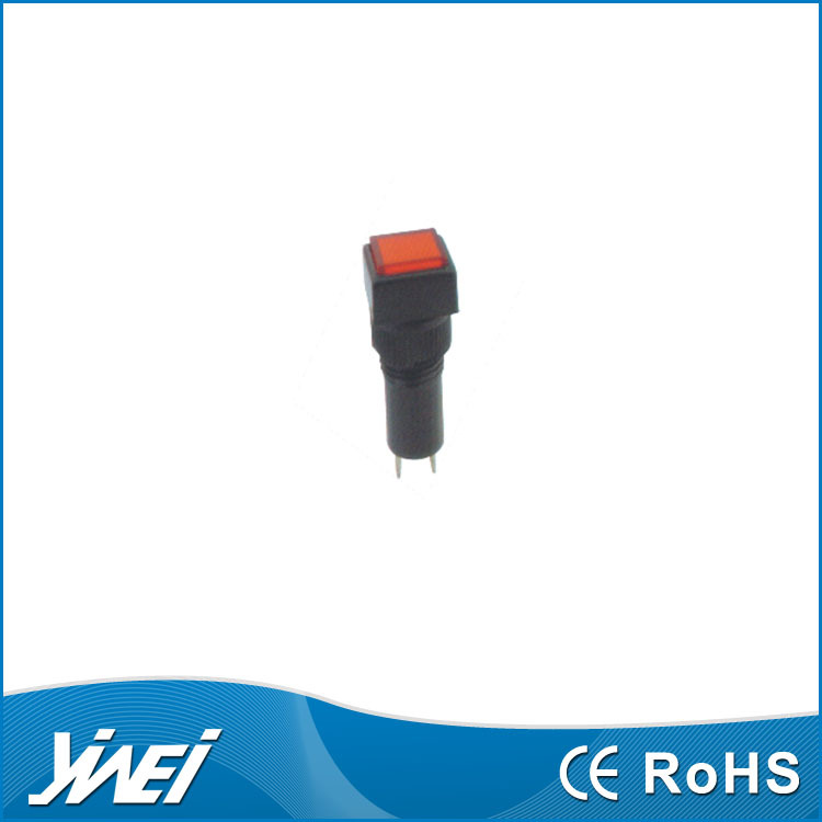方头按键式红色安装孔直径16mm功率1W信号灯 YW5-511