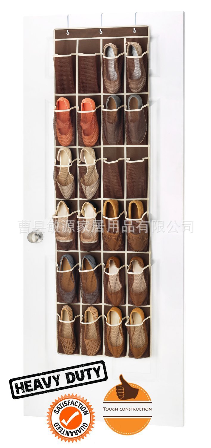 Rack de almacenamiento de malla de 24 rejillas transfronterizo bolsa de almacenamiento de malla trasera bolsa colgante de almacenamiento montada en la pared estante de almacenamiento de artículos diversos