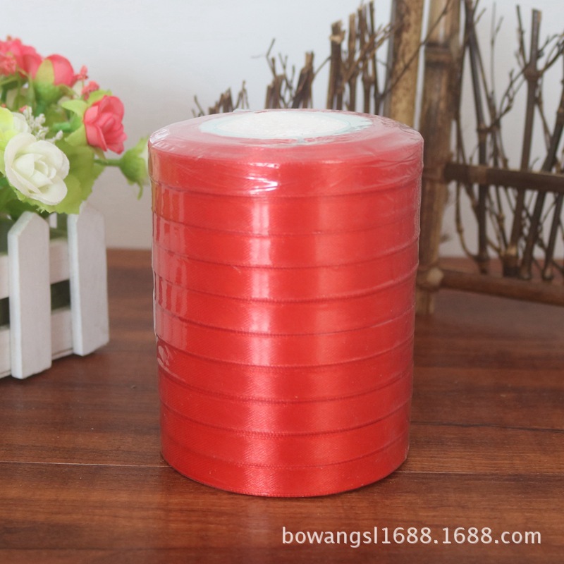 Yiwu venta al por mayor 1cm cinta regalo flor embalaje pastel hornear decoración cinta DIY casual multicolor