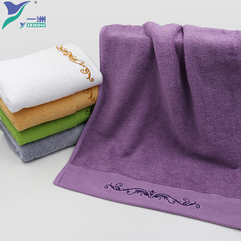 铂金缎缎档绣花纯棉毛巾五星级加大加厚 进口全棉纱定制logo|ru
