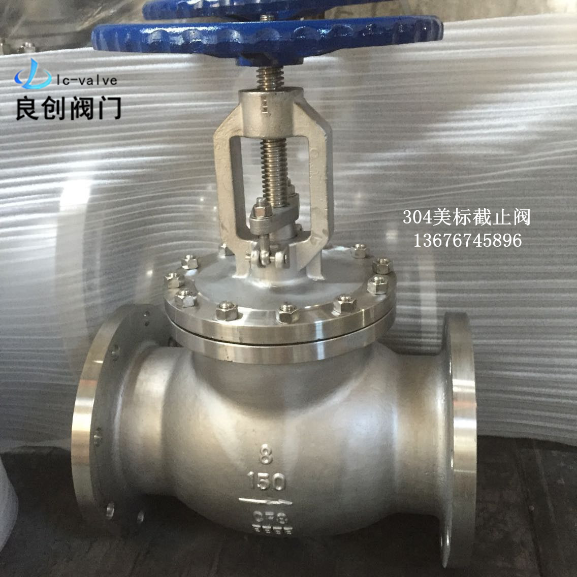 304不锈钢美标法兰截止阀 J41W-150LB手动截止阀