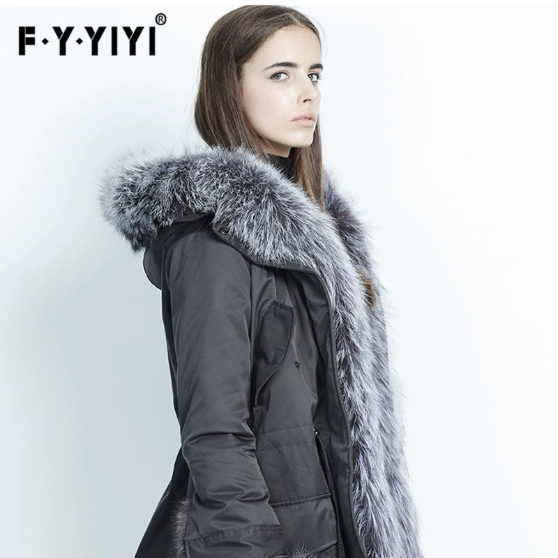 Elite big long down jacket, European style, mid-length, increased thickness